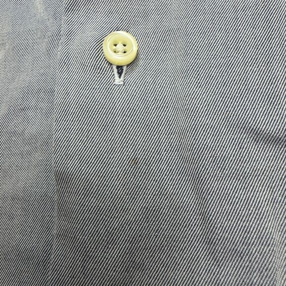 Brooks Brothers Vintage 90s Dress Shirt Mens 16.5 34 Blue Twill Egyptian Cotton - Picture 5 of 14